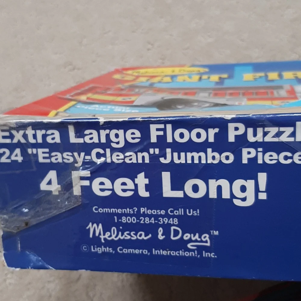 Melissa & Doug 24 Piece Giant Fire Truck Floor Puzzle